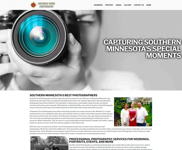 Southern Touch Photography website design