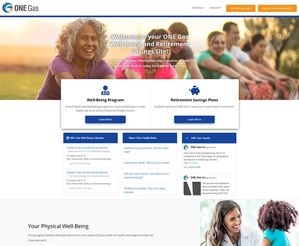 One Gas website design