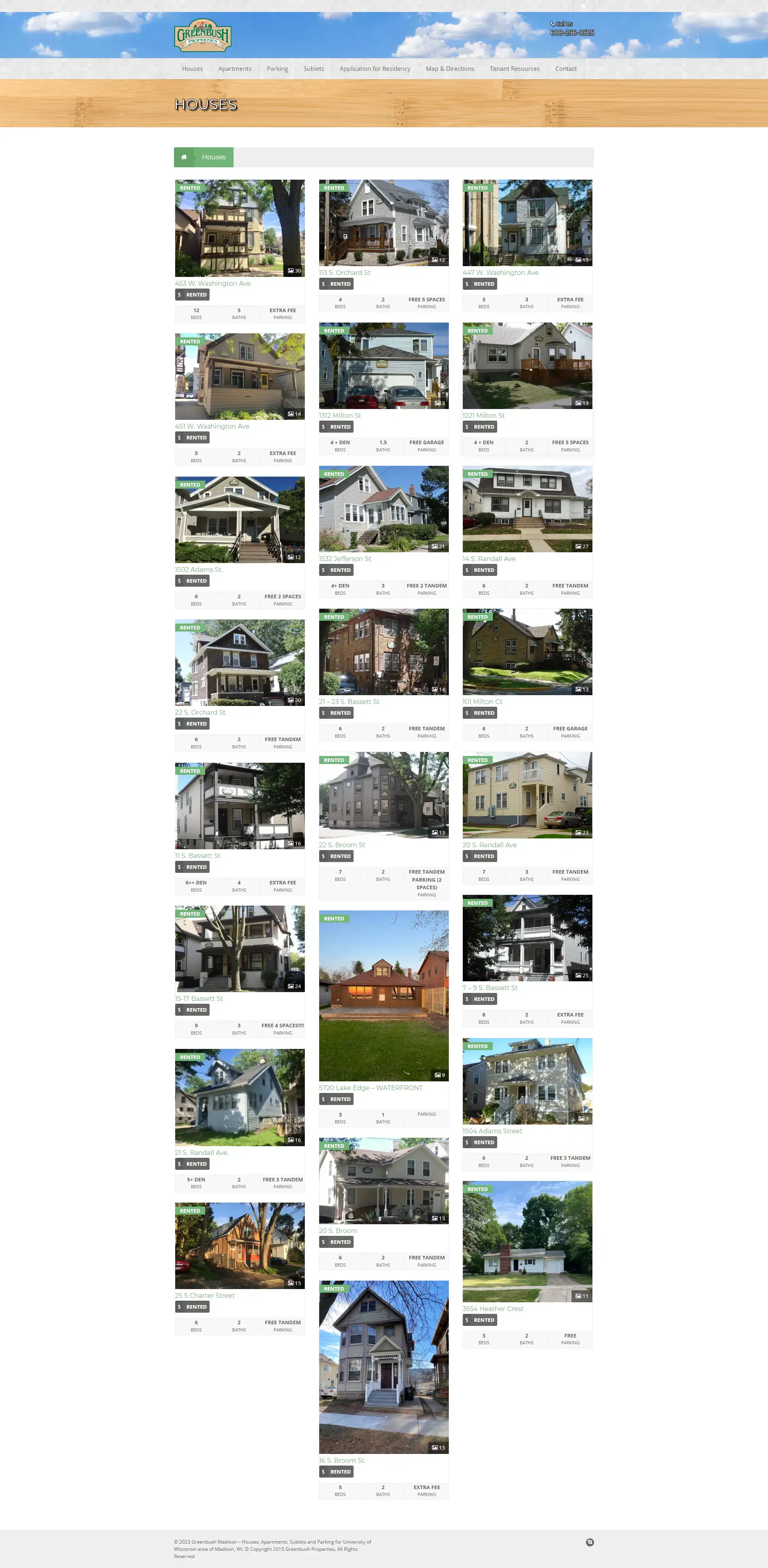 Screenshot 3 of website for Greenbush Properties